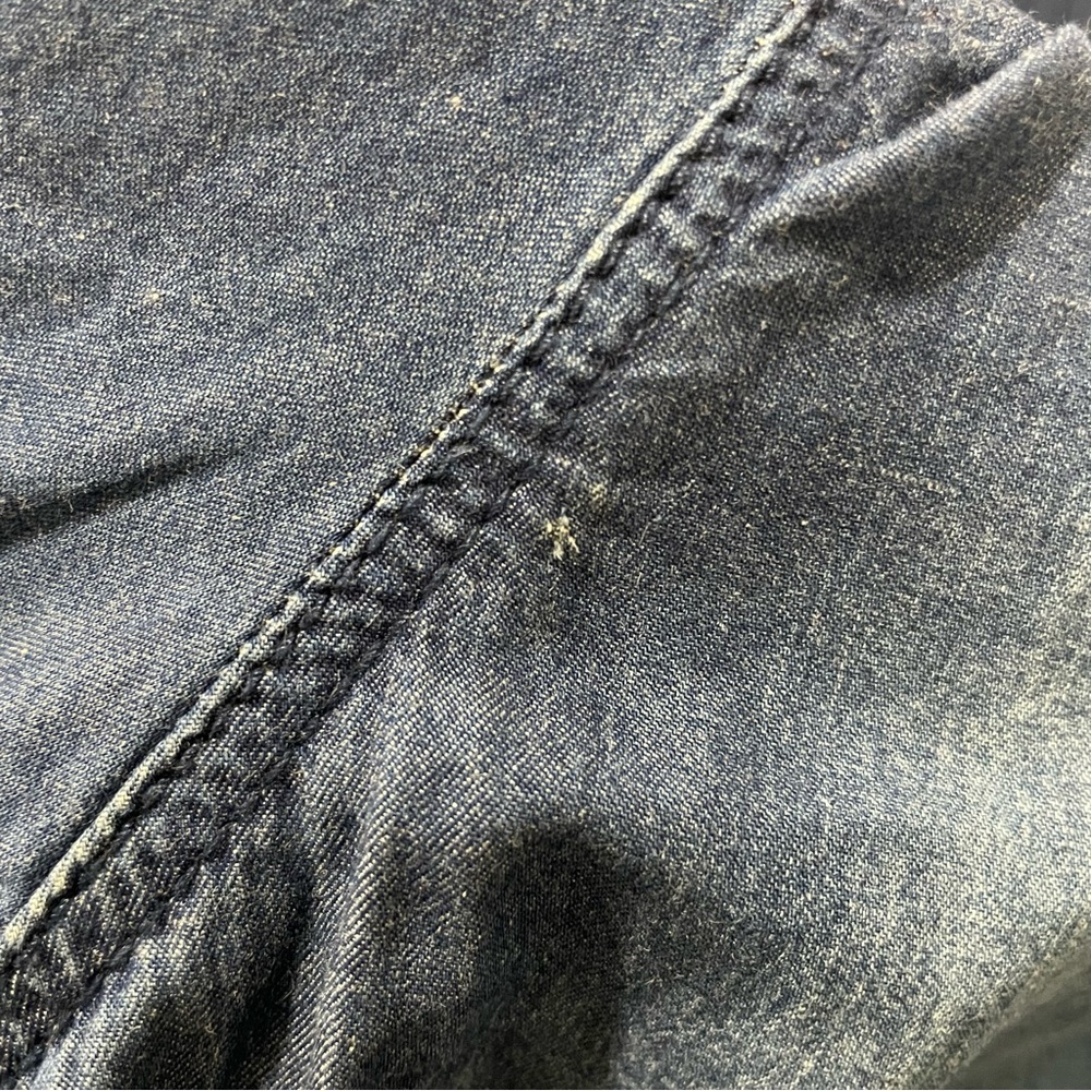 Roots SouthWestern Lightweight Denim Blue Shirt 100% cotton Sz L Ranch Rodeo - Picture 13 of 15